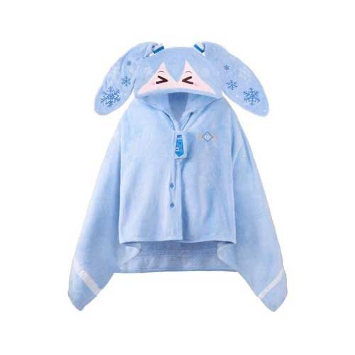 [6071595] Hatsune Miku Squinting Series Hoodd Shawl - Snow Miku