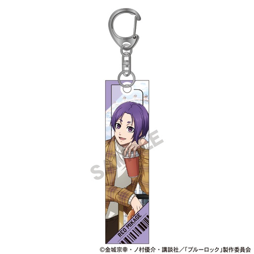 [1276937] (PO) Blue Lock Acrylic Stick Key Chain Mikage Reo Travel