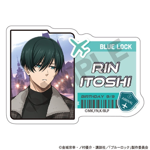 [1277002] (PO) Blue Lock Acrylic Name Badge Itoshi Rin Travel