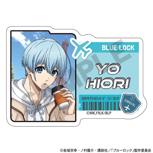[1277019] (PO) Blue Lock Acrylic Name Badge Hiori Yo Travel
