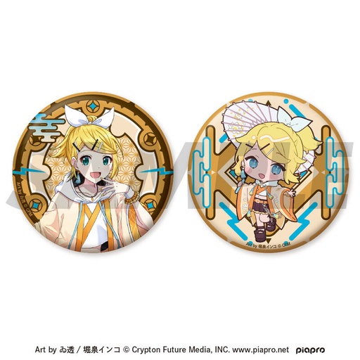 [1301111] (PO) Piapro Characters -Japunk Style- Hologram Can Badge Set Kagamine Rin