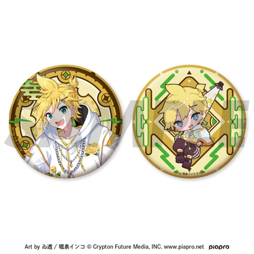 [1301128] (PO) Piapro Characters -Japunk Style- Hologram Can Badge Set Kagamine Len