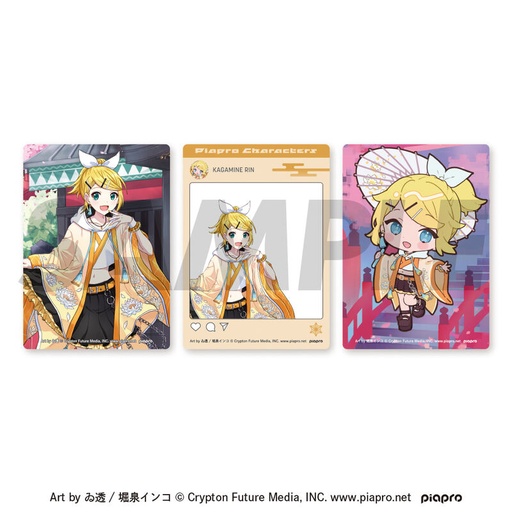 [1301241] (PO) Piapro Characters -Japunk Style- Hologram Clear Card Set Kagamine Rin