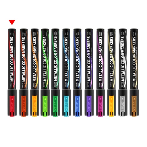 [5565184] Dspiae Soft Tipped Metallic Color Markers MKA 01 Metallic Red