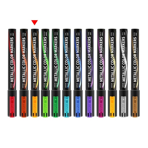 [5565207] Dspiae Soft Tipped Metallic Color Markers MKA 03 Metallic Yellow