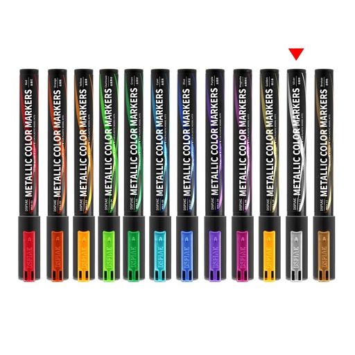 [5565283] Dspiae Soft Tipped Metallic Color Markers MKA 11 Metallic Silver