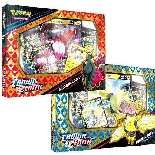 [851834] Pokemon TCG: Sword & Shield SS 12.5 V Box Crown Zenith Regidrago V / Regieleki V