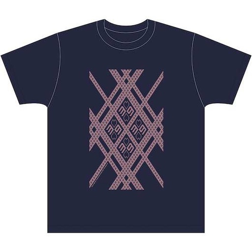 [8568413] (PO) Hirosaki Sakura Festival 2022 x Sakura Miku Kogin.net Collab Tsugaru Kogin Embroidery T-Shirt (Indigo X Pink) (L)