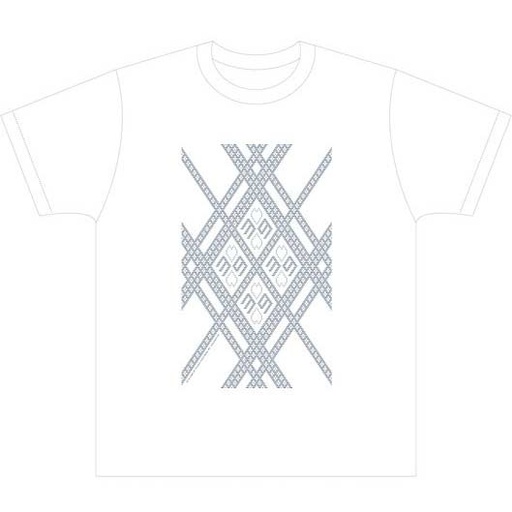[8568390] (PO) Hirosaki Sakura Festival 2022 x Sakura Miku Kogin.net Collab Tsugaru Kogin Embroidery T-Shirt (White X Navy) (L)