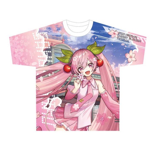 [8568109] (PO) Hirosaki Sakura Festival 2022 x Sakura Miku Art by Sakanahen Full Graphic T-Shirt (L)