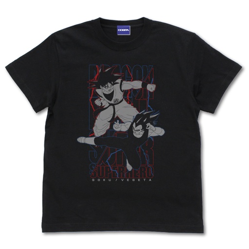 [0259071] (PO) Dragonball Super: Super Hero Goku & Vegeta T-shirt Black (M)
