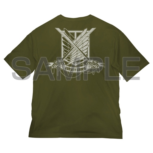 [0244527] (PO) Attack on Titan Survey Corps Big Silhouette T-Shirt Moss (L)