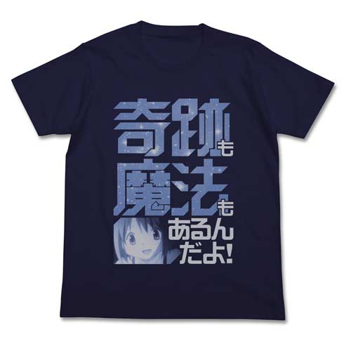 [0056441] (PO) Puella Magi Madoka Magica the Movie ﻿﻿Miracles and Magic Both Exist. T-Shirts Navy (S)