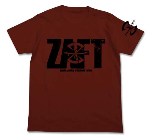 [0060806] (PO) Mobile Suit Gundam SEED Z.A.F.T Logo T-Shirt Burgundy (M)