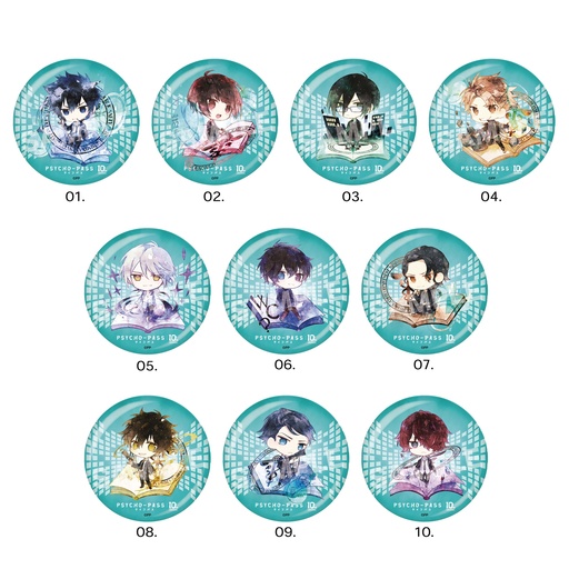 [9070285] (PO) Psycho-Pass Chara Deru Art Metallic Can Badge 01 Vol. 1 [BOX]