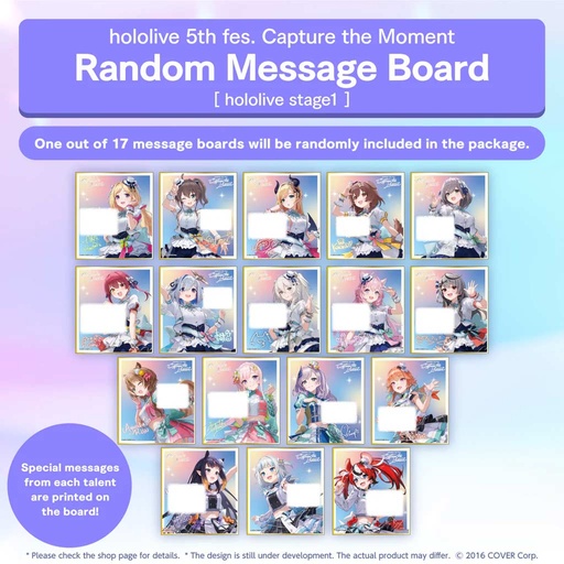 [2682606] hololive 5th fes. Capture the Moment Concert Merchandise - Random Shikishi hololive stage1