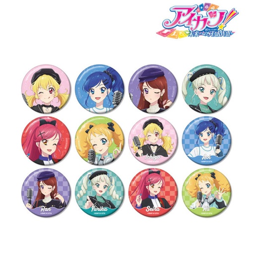 [2766873] (PO) Aikatsu! 10th Story -Starway to the Future- Original Illustration Casual Rock Ver. Trading Can Badge [BOX]
