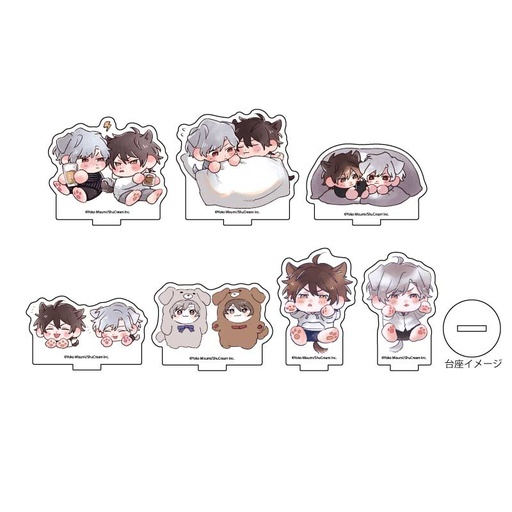 [6439801] (PO) Acrylic Petit Stand Osuwari, Yoku Dekimashita 01 Official Illustration [BOX]