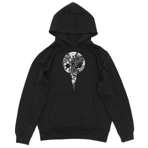 [0136518] (PO) Evangelion Angel Flower Pattern Pullover Parka Black (M)
