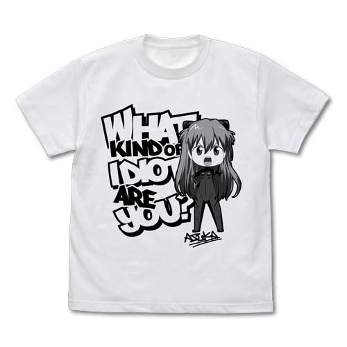 [0173902] (PO) Evangelion Asuka: Are you stupid? T-shirt Deformed ver. White (M)