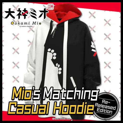 [0710966] hololive Ookami Mio Mio’s Matching Casual Hoodie